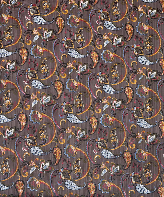 Rustic Paisley Glow – 200 GSM Pure Cotton Double Bedsheet with Pillow Covers | 90x100 inches