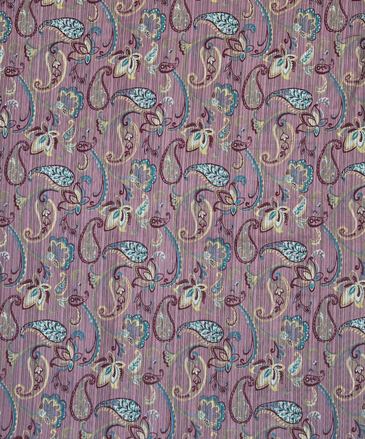 Orchid Paisley Dream – 200 GSM Pure Cotton Double Bedsheet with Pillow Covers | 90x100 inches