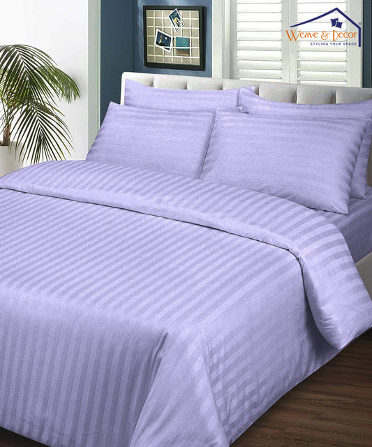 Lavender Satin Stripe Quilt / Blanket / Razai / Duvet Covers