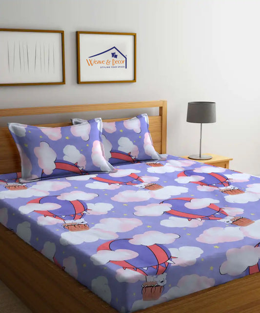 Fly High King Size Bedsheet With 2 Pillow Cover