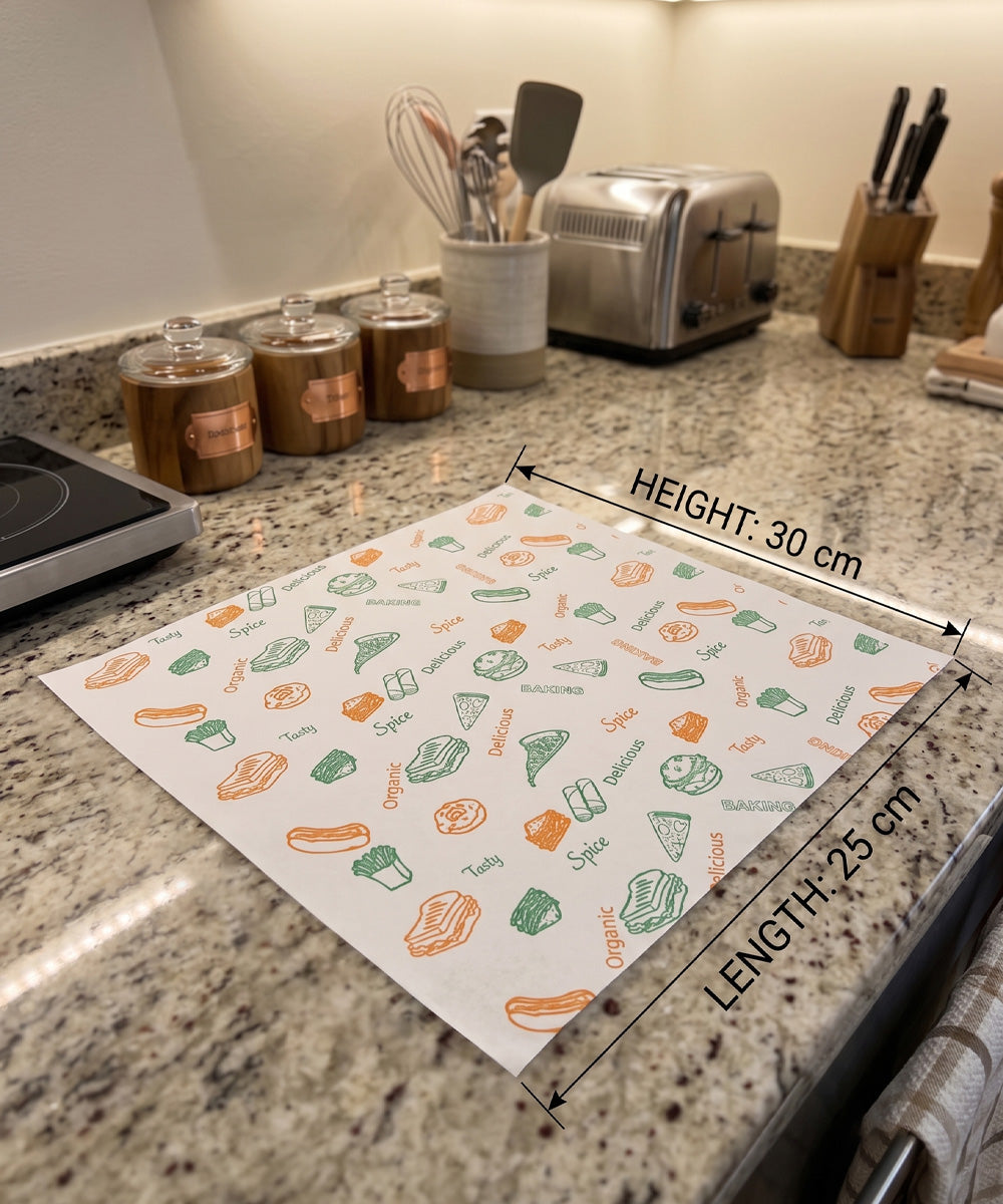 Eco-Friendly Food Wrap Paper Sheets - 50 Pcs