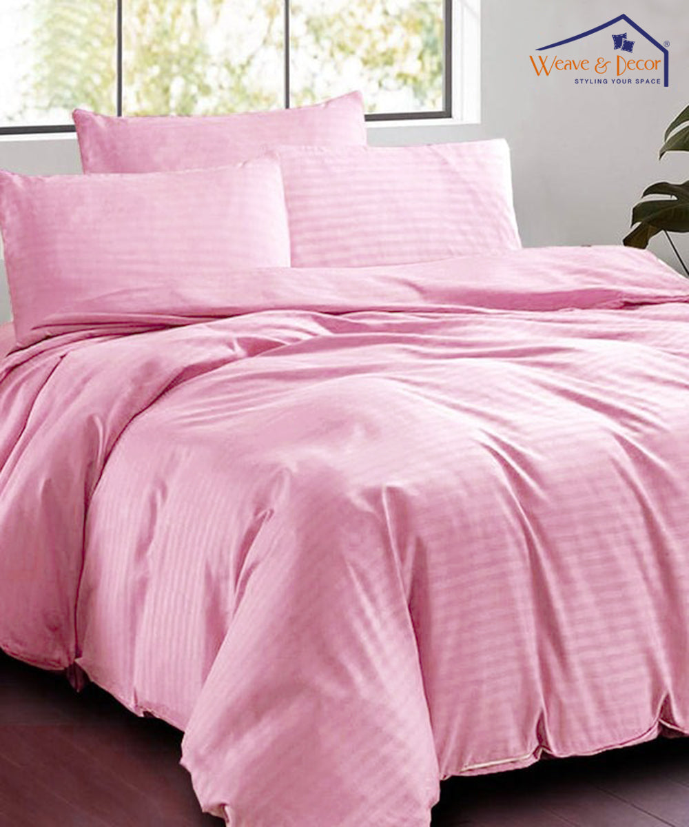 Light Pink Comforter Set with Bedsheet Pillow Covers – Weave Decor