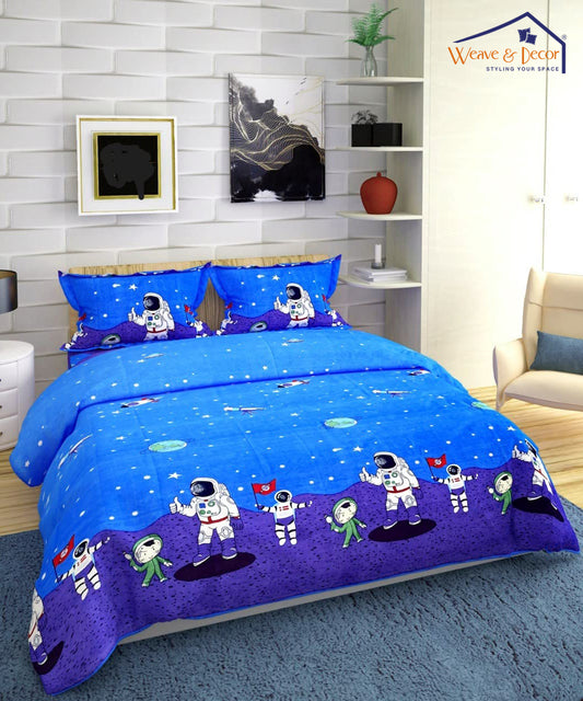 Space Kids Comforter Set with Bedsheet