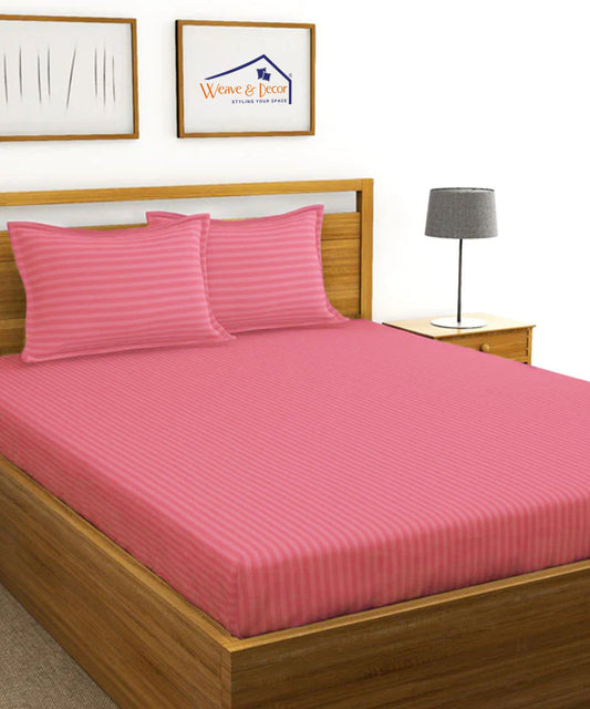 Coral Queen Fitted Bedsheet With 2 Pillow Covers