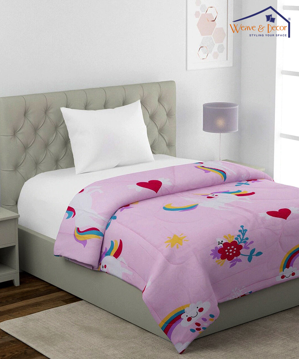 Unicorn Dreams Kids 350GSM Single Bed Comforter