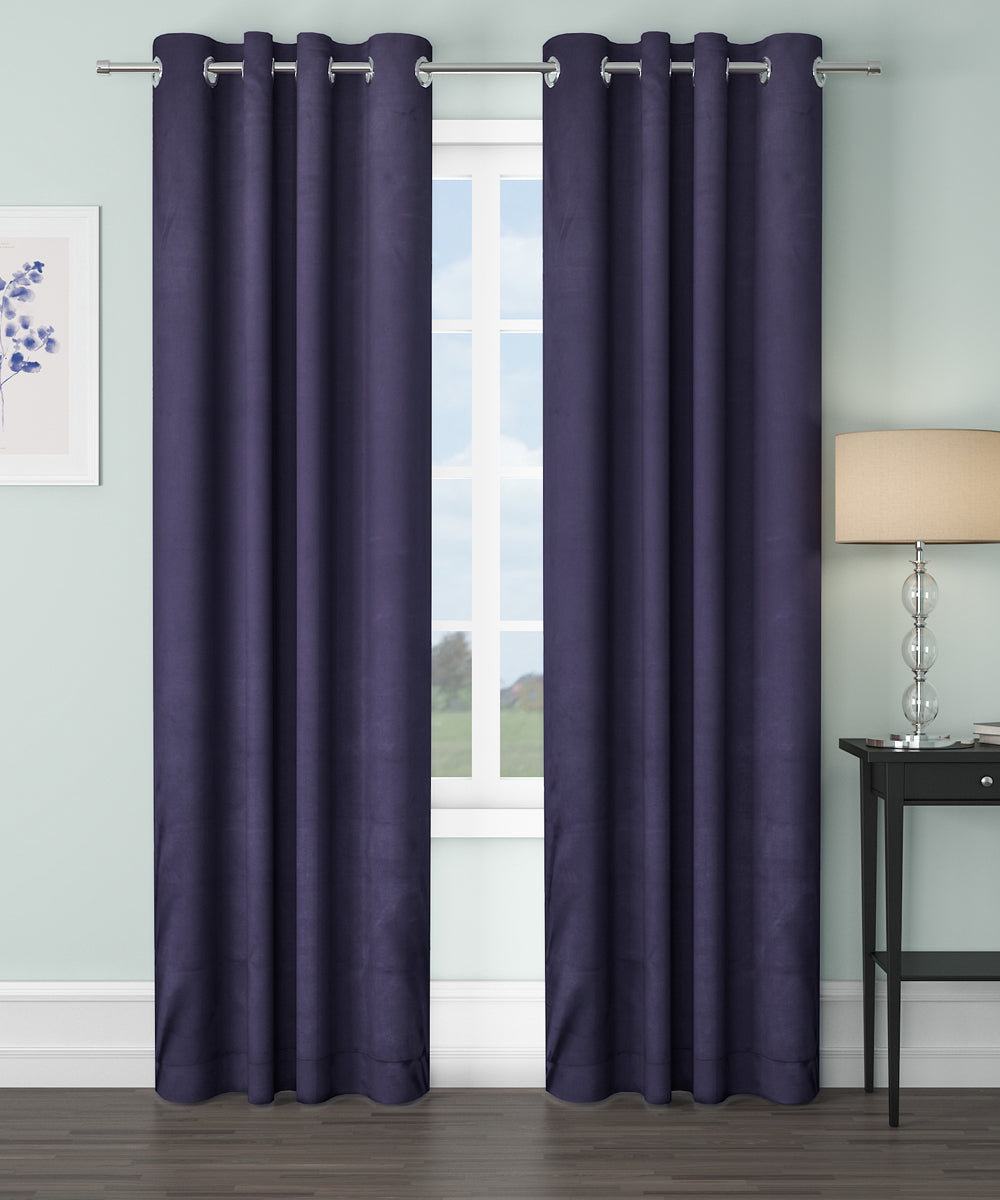 Blackout Curtain (Width- 4 Feet - Blue )Pack of 2 Piece