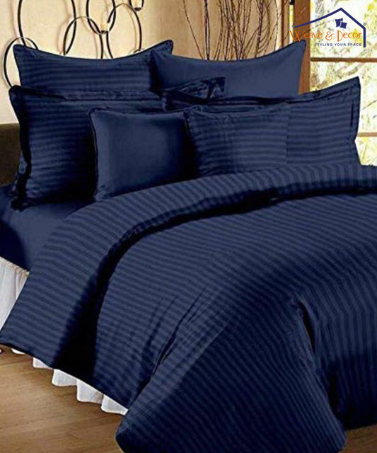 Blue Satin Stripe Quilt / Blanket / Razai / Duvet Covers