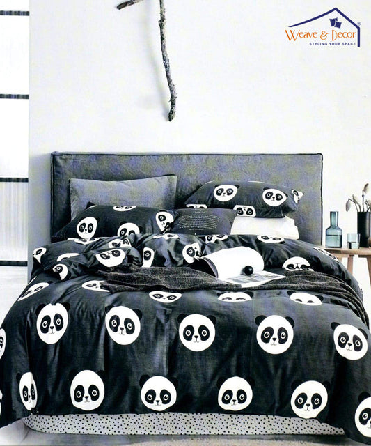 Grey Pandas 350GSM Double Bed Comforter