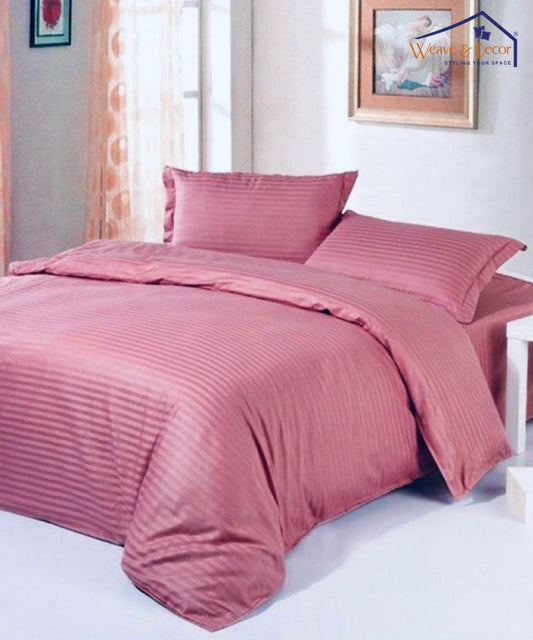 Pink Satin Stripe Quilt / Blanket / Razai / Duvet Covers