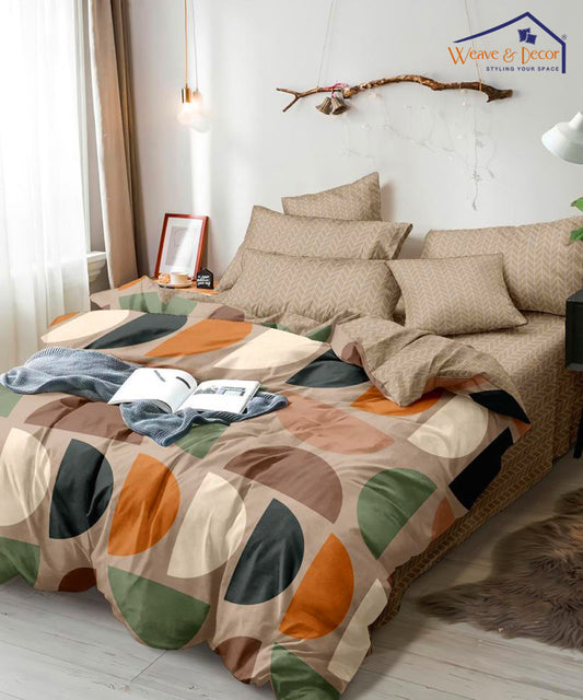 Multi Color Comforter Set with Bedsheet