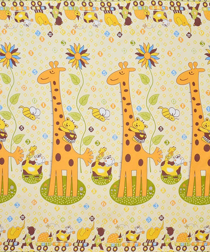 Cute Giraffe Double Bedsheet With 2 Pillow Cover