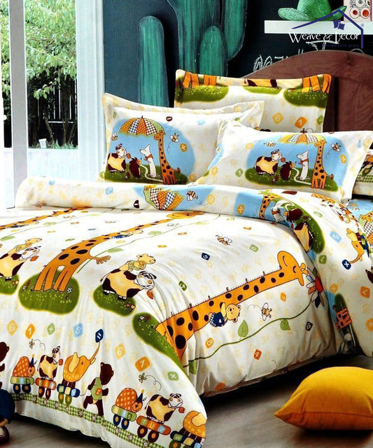 Cute Giraffe Comforter Set with Bedsheet