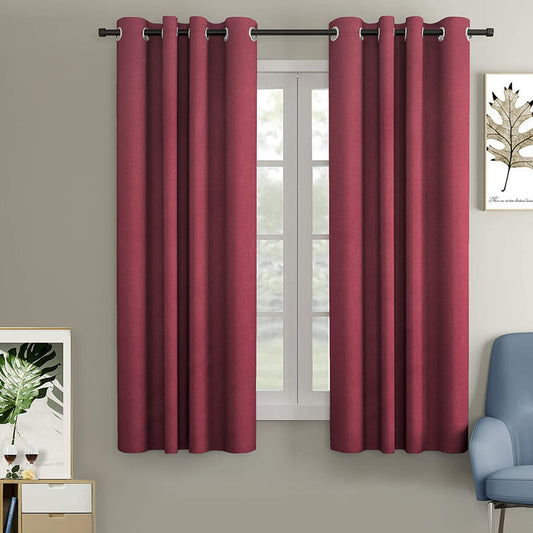 Blackout Curtain ( Maroon ) Pack of 2 Piece