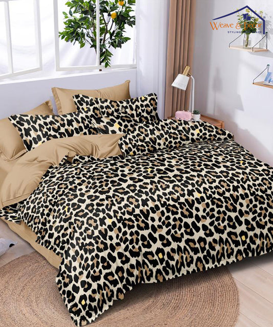Animal Print King Size Bedsheet With 2 Pillow Cover