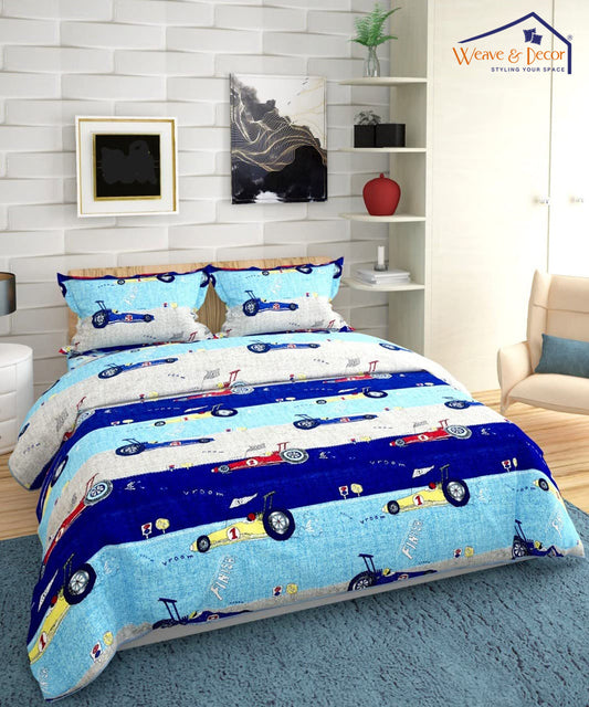 Multi Color Kids Comforter Set with Bedsheet