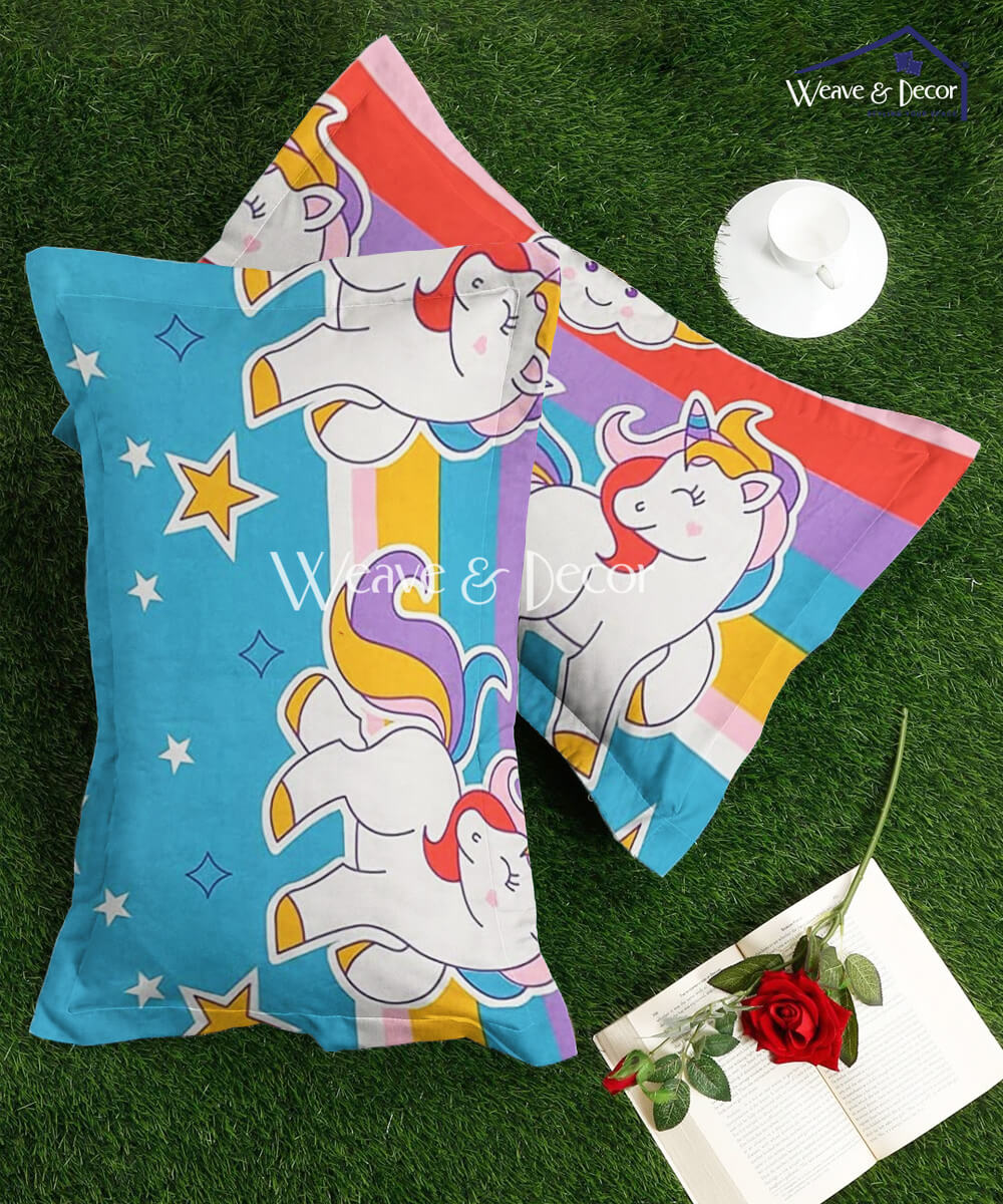 Unicorn Fantasy Print Pillow Cover Set of - Main Image