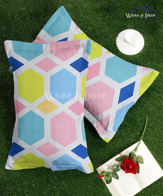 Hexa Geometric Pillow Cover Set of 2