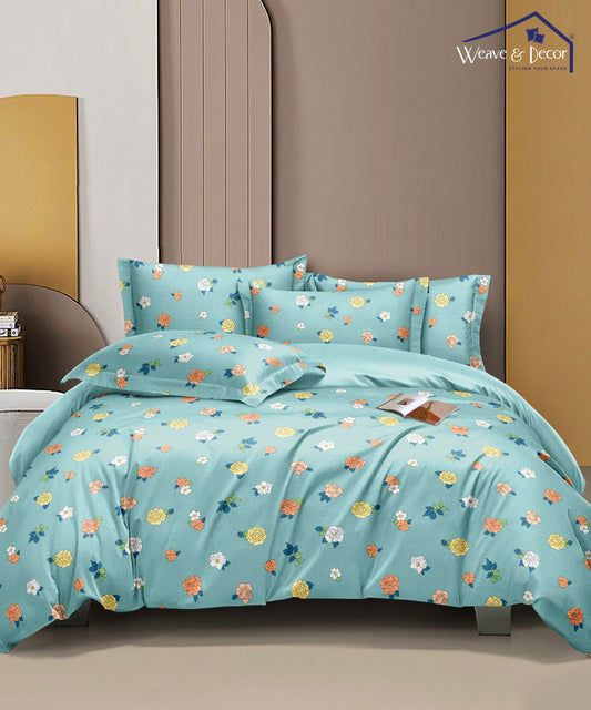 Wild Adventures Flat Double Bedsheet With 2 Pillow Cover