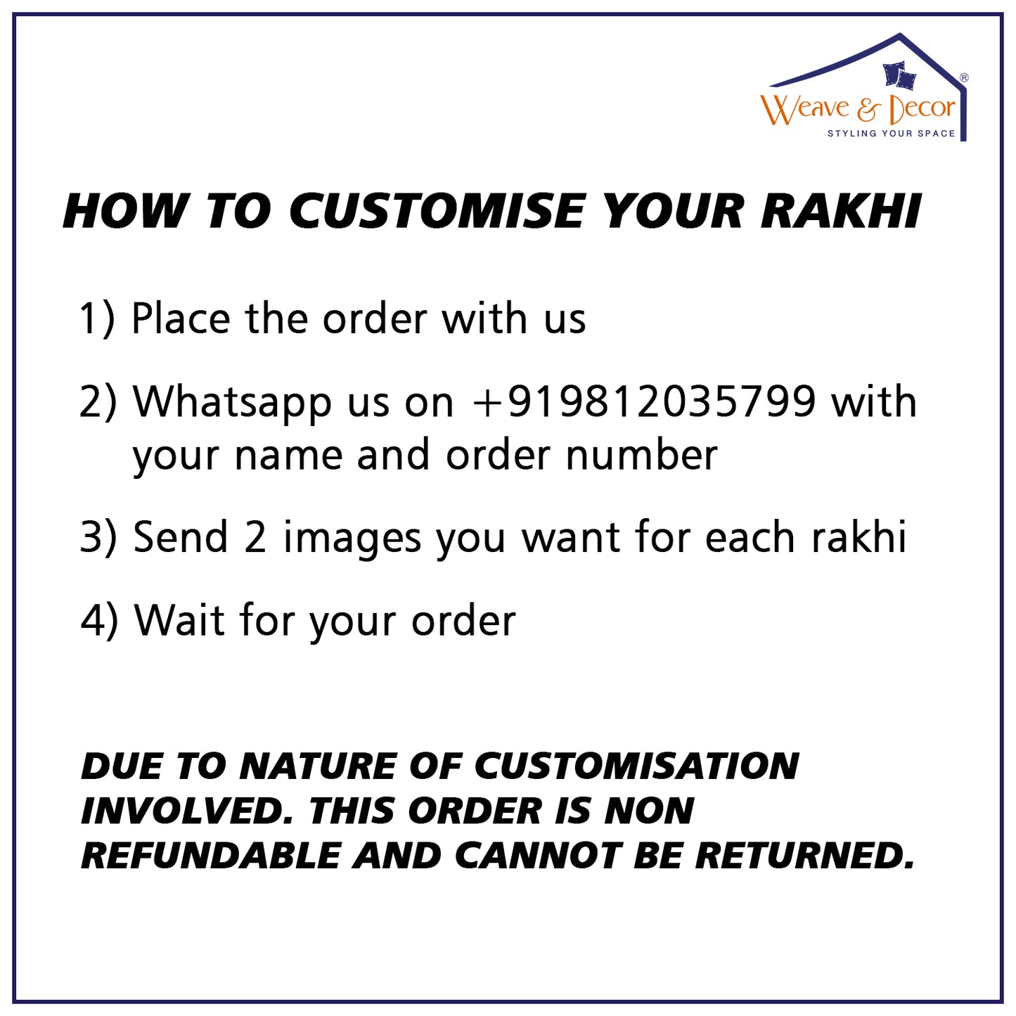 #1 Bro Customised Rakhi Set of 2