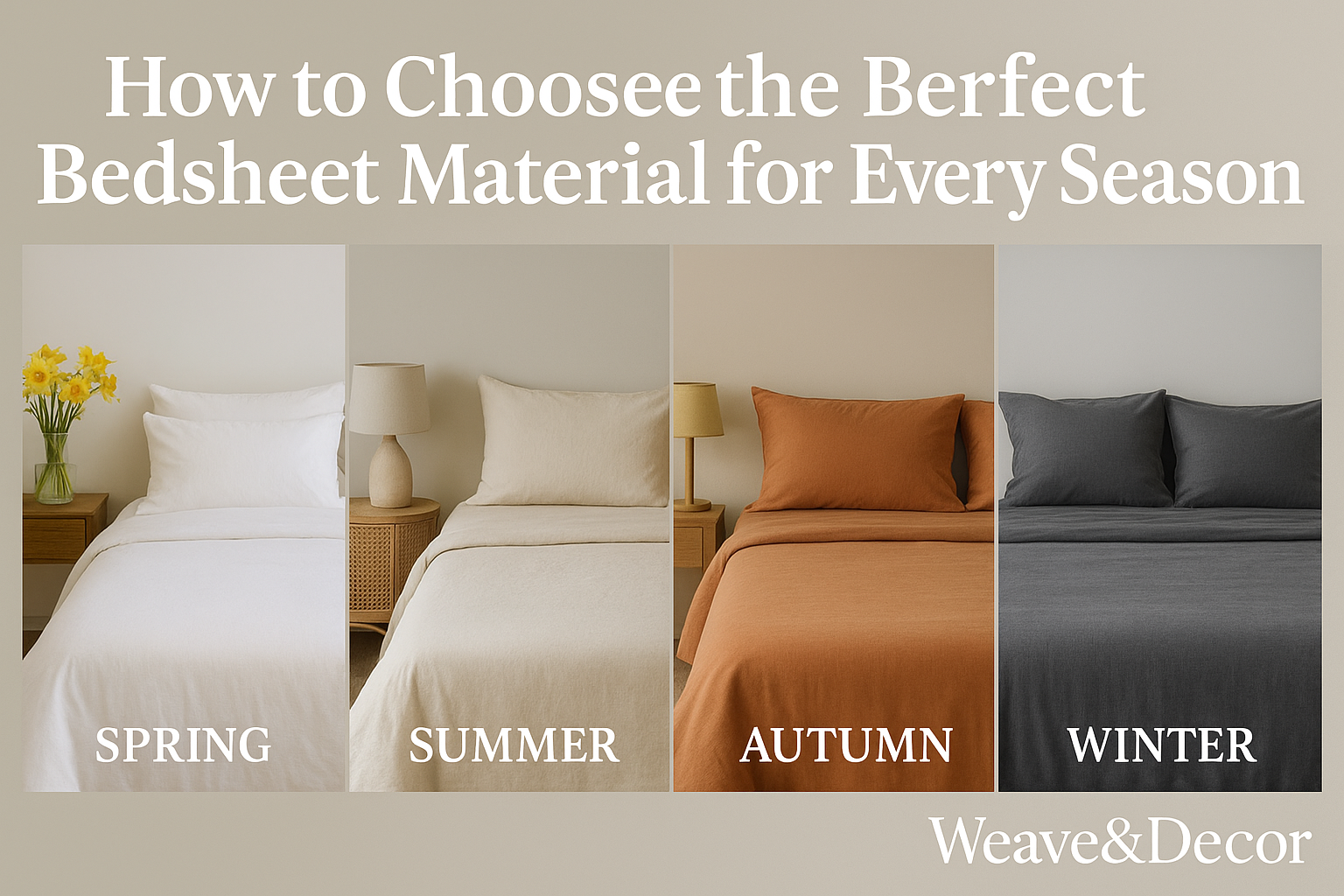 How to Choose the Perfect Bedsheet Material for Every Season – Weave ...