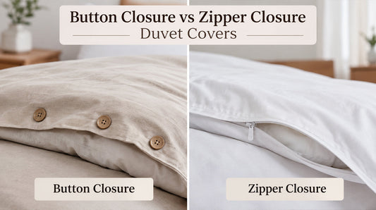 Button clouser vs zipper duvet cover
