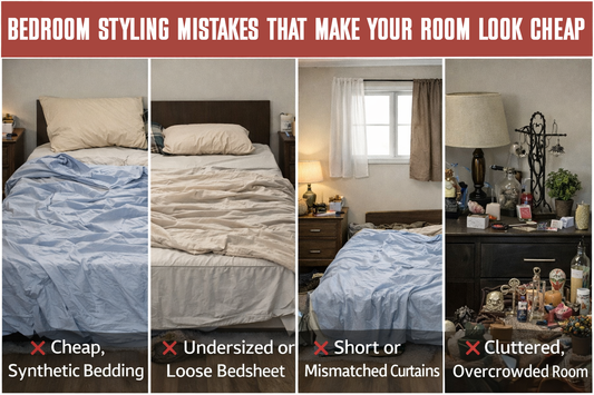 bedroom styling mistake