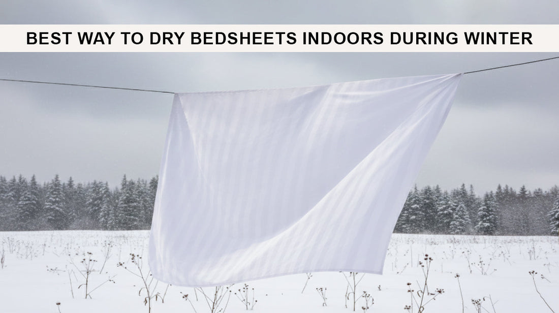 winter bedsheet dry