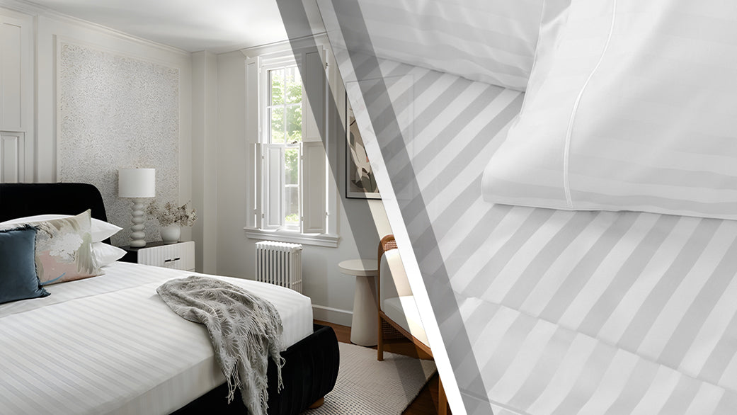 hotel bed look with bedsheets