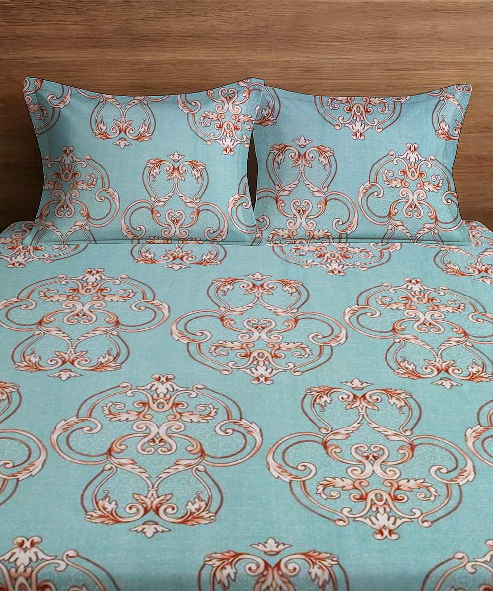 Victorian Essence King Size Bedsheet With 2 Pillow Cover