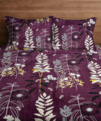 Twilight Flora King Size Bedsheet With 2 Pillow Cover