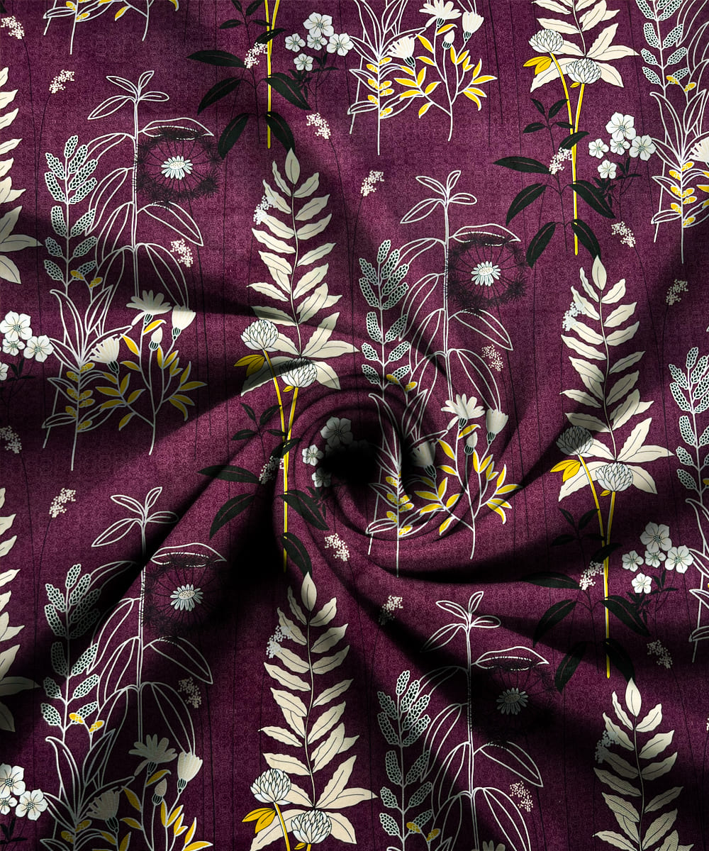 Twilight Flora Single Bedsheet With 1 Pillow Cover