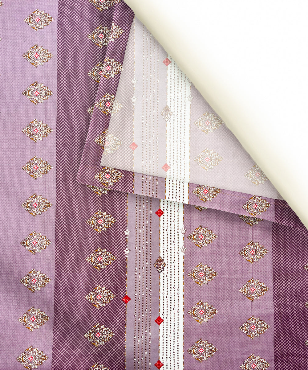 Vintage Plum Harmony Flat Double Bedsheet With 2 Pillow Covers