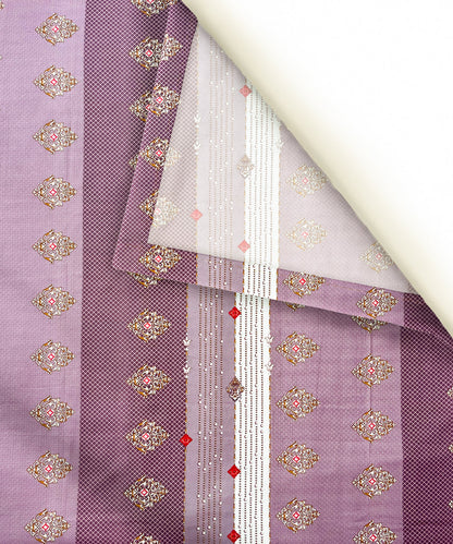Vintage Plum Harmony Flat Double Bedsheet With 2 Pillow Covers