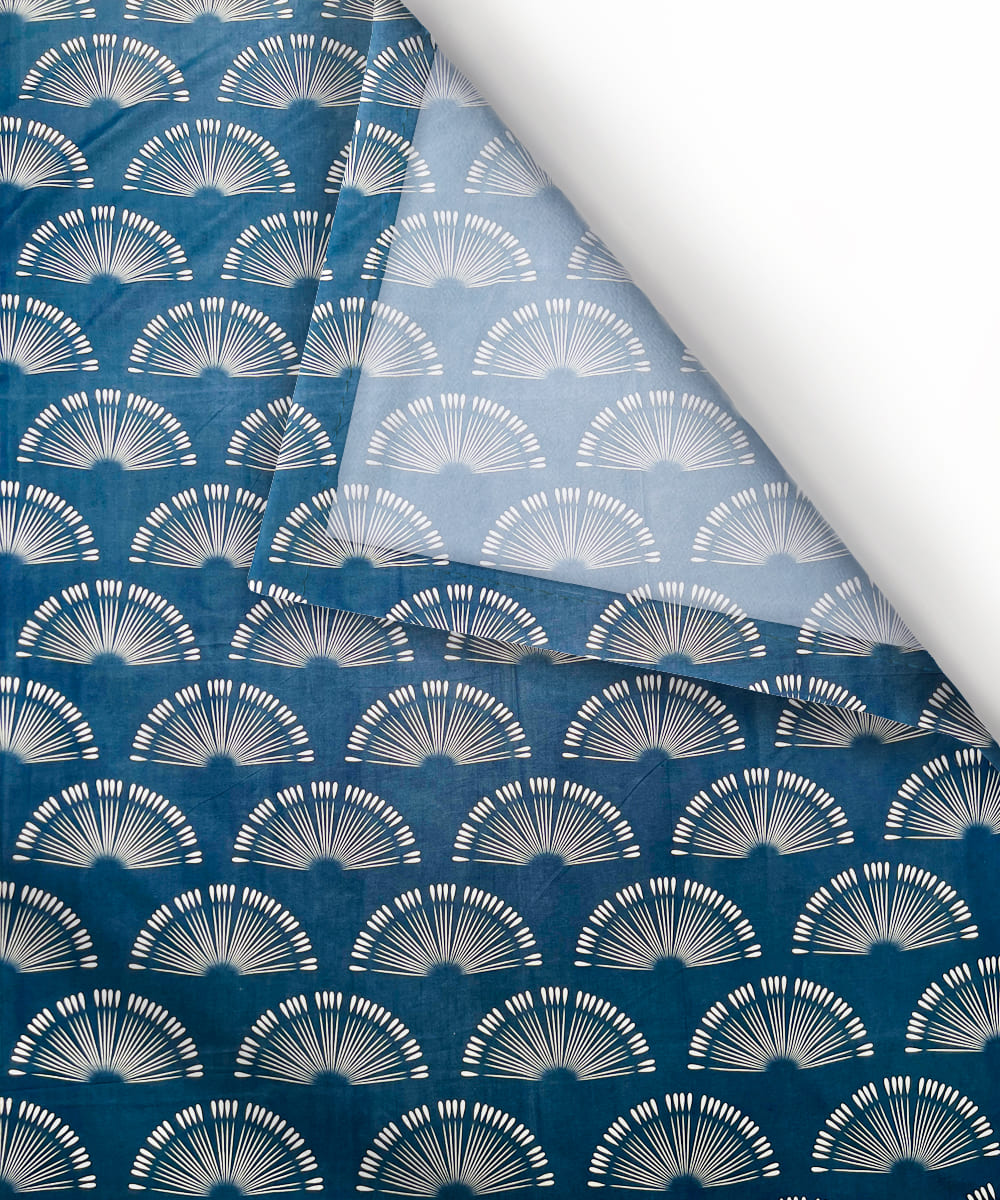 Blue Horizon Flat Double Bedsheet With 2 Pillow Covers