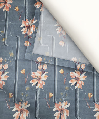 Floral Mist Flat Double Bedsheet With 2 Pillow Covers