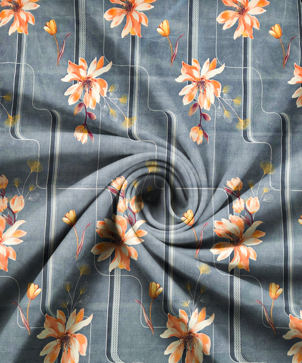 Floral Mist Flat Double Bedsheet With 2 Pillow Covers