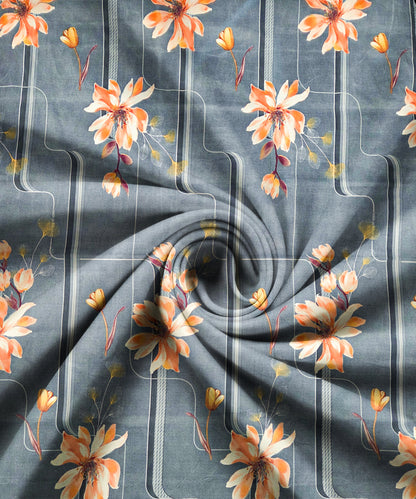 Floral Mist Flat Double Bedsheet With 2 Pillow Covers