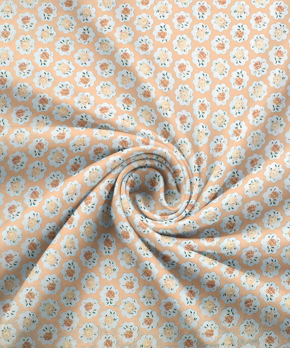 Peach Puff Bedsheet With Pillow Covers