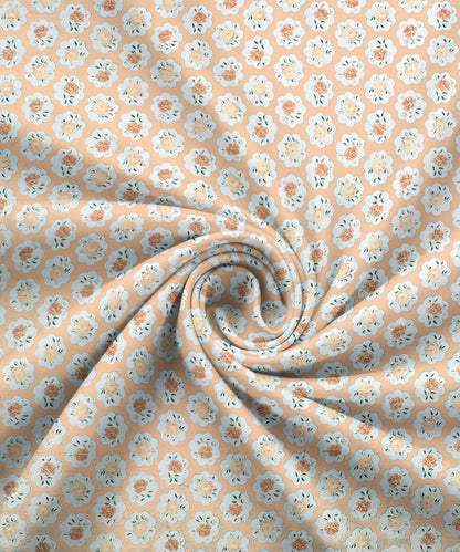 Peach Puff King Size Bedsheet With 2 Pillow Cover