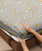 Yellow Whisper Bedsheet With Pillow Covers