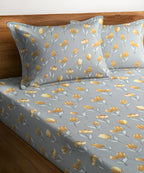 Yellow Whisper Bedsheet With Pillow Covers