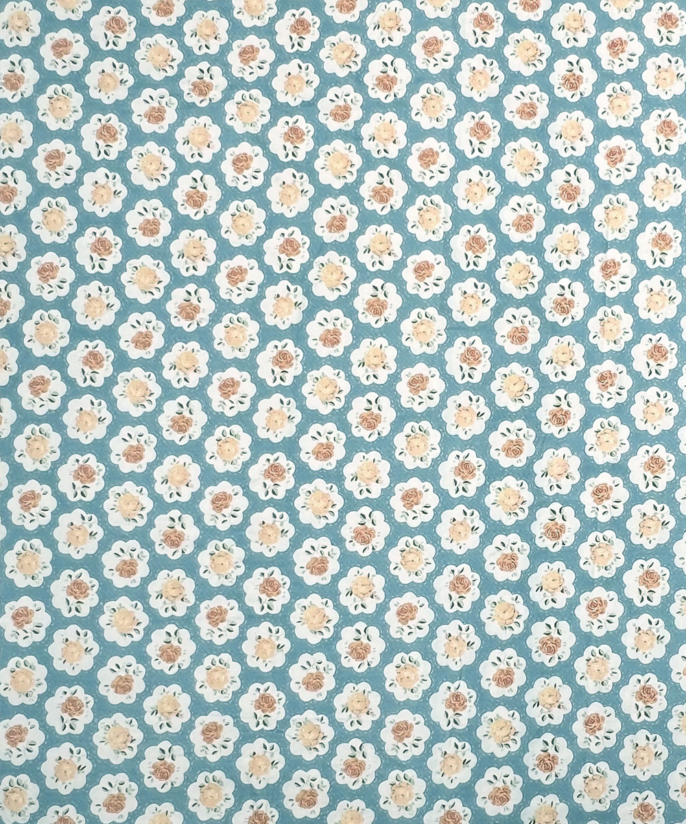 Teal Garden Single Bedsheet With 1 Pillow Cover