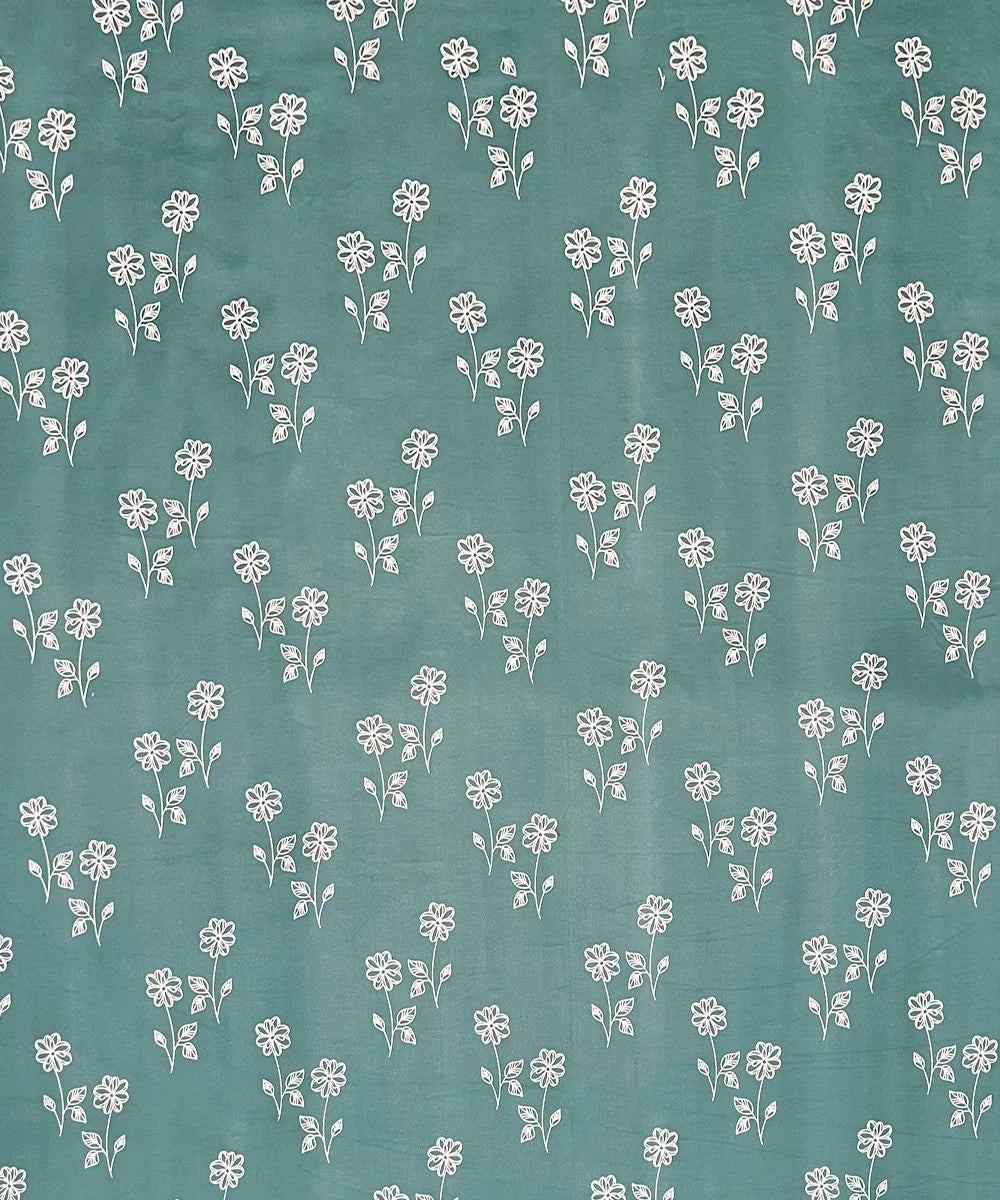 Teal Daisy Charm Flat Bedsheet With Pillow Covers