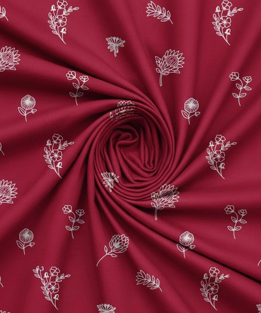 Ruby Floral  Flat Bedsheet With Pillow Covers