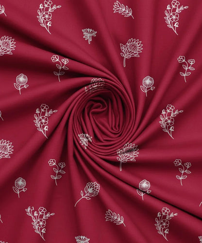 Ruby Floral  Flat Bedsheet With Pillow Covers