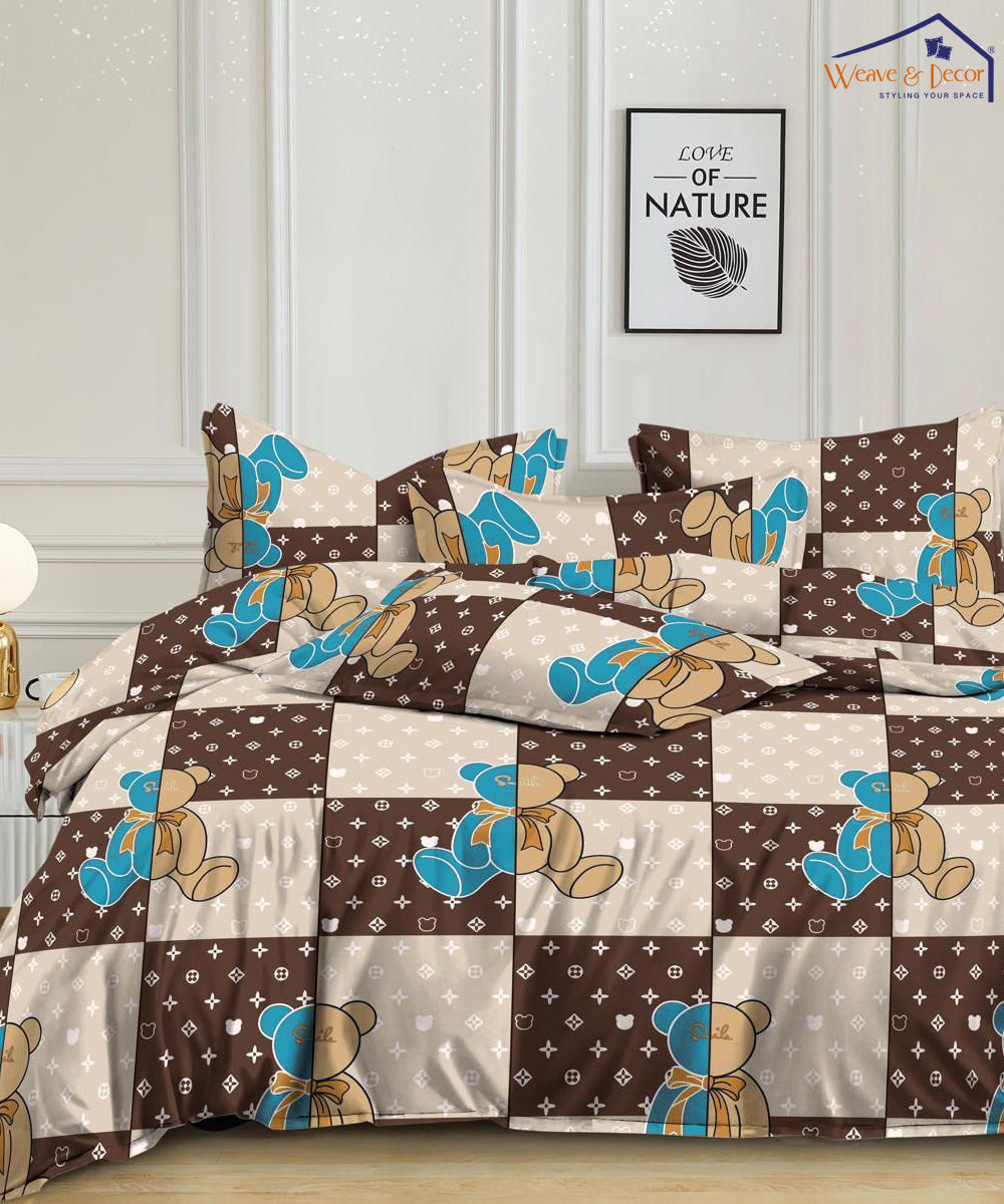 Coco Cub Kids King Size Bedsheet  with 2 Pillow Covers