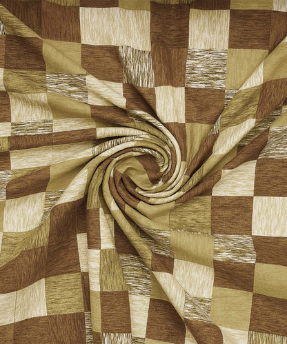 Olive Check Bliss – 200 GSM Pure Cotton Double Bedsheet with Pillow Covers | 90x100 inches