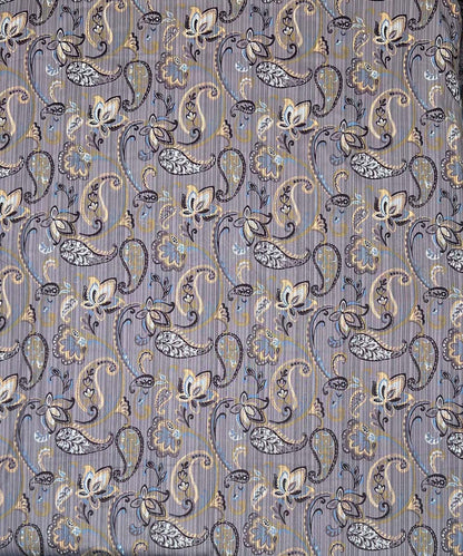 Taupe Paisley Harmony – 200 GSM Pure Cotton Double Bedsheet with Pillow Covers | 90x100 inches