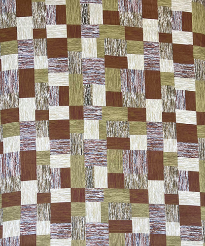 Olive Check Bliss – 200 GSM Pure Cotton Double Bedsheet with Pillow Covers | 90x100 inches