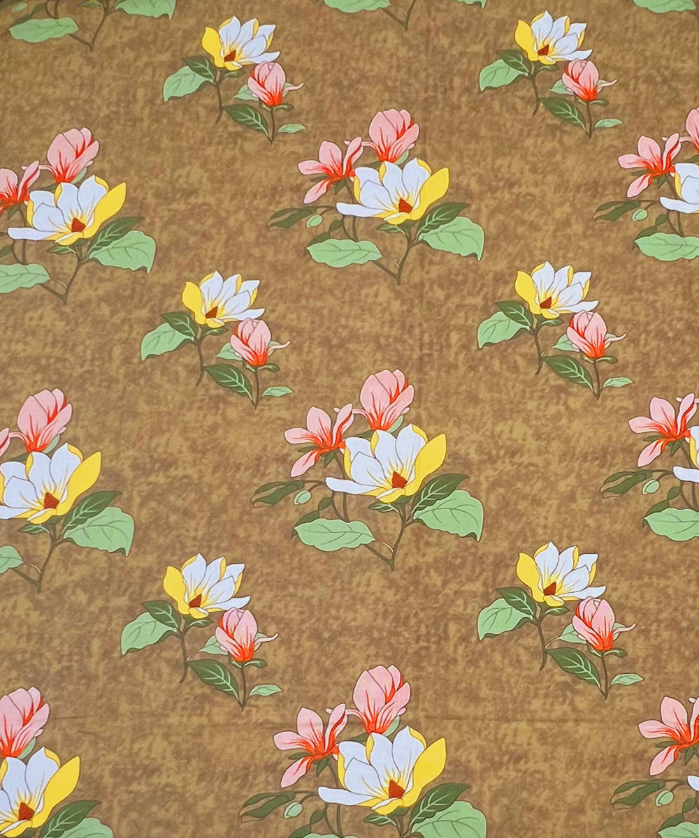 Magnolia Harmony – 200 GSM Pure Cotton Double Bedsheet with Pillow Covers | 90x100 inches